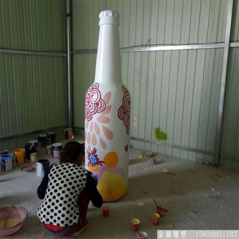 ktv酒瓶雕塑 質(zhì)美價(jià)廉玻璃鋼藝術(shù)品 (4)