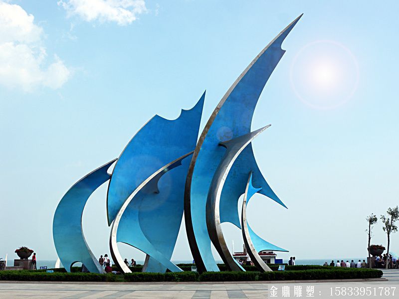 不銹鋼帆船雕塑 廠家來(lái)圖定制